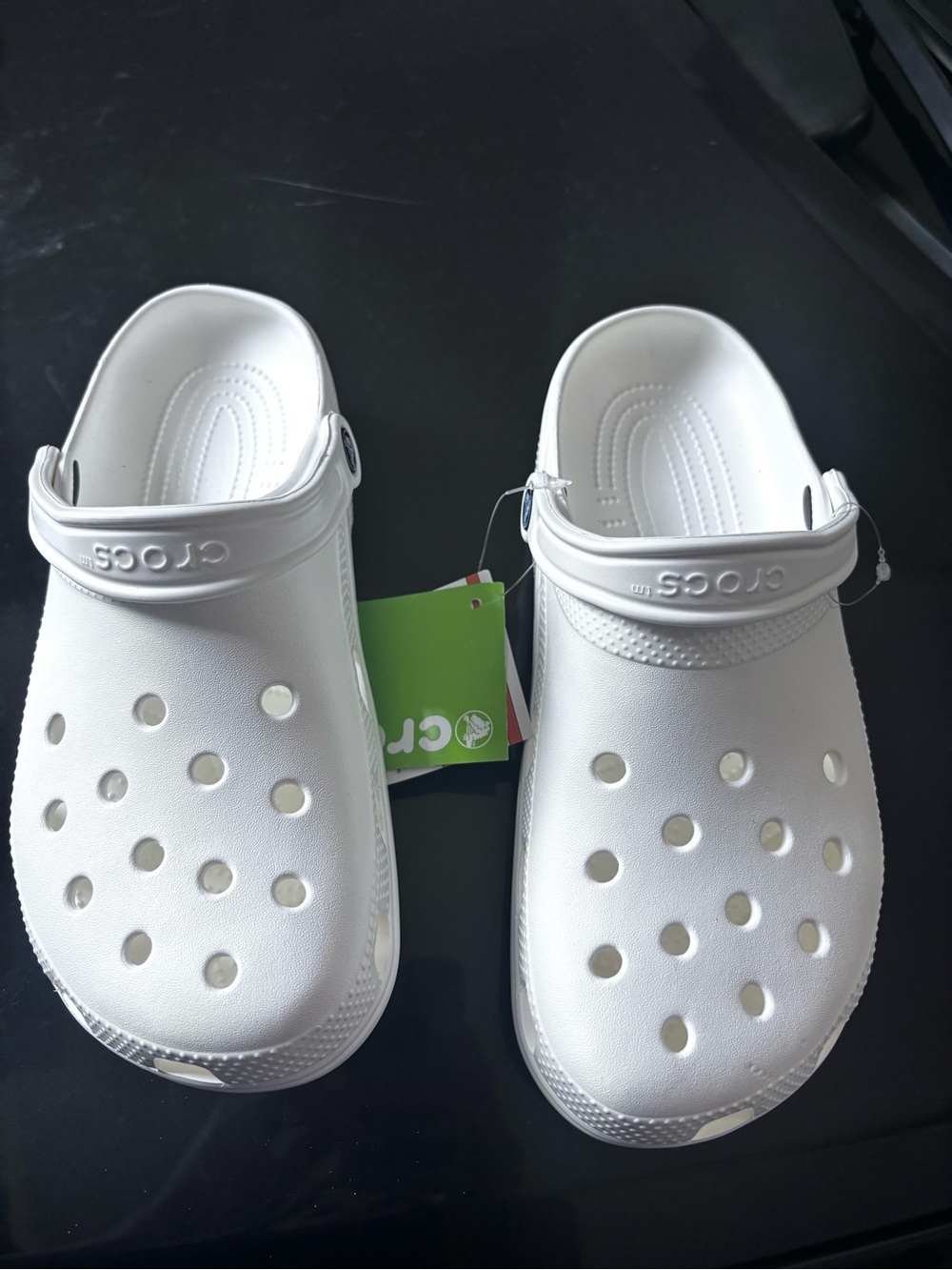 CROCS unisex Classic Clog — White women 11 men 9